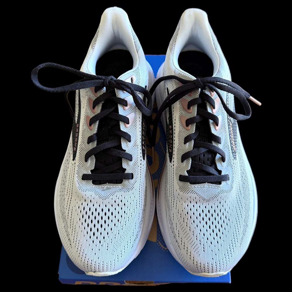 Brooks Ghost 17 Run & Walk Shoes White Black Rose Gold Neutral Womens Size 8 M - Picture 2 of 14